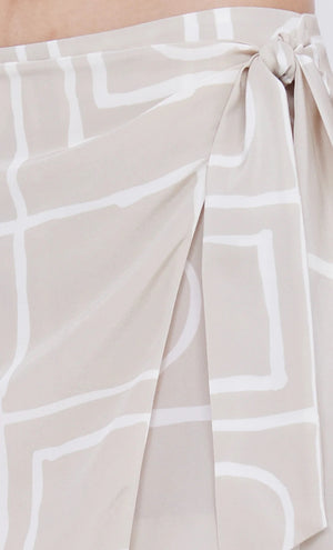 Bec + Bridge Salma Wrap Mini Skirt | Checkers