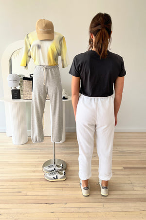 Perfect White Tee Johnny French Terry Sweatpant | White