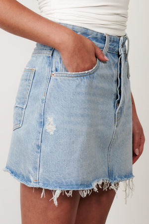 Bayse Denim Mini Skirt | Saltwater Blue