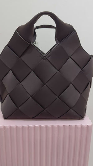 Sol And Selene Resilience Woven Neoprene Bag | Chocolate