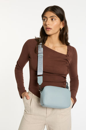 Status Anxiety Plunder With Webbed Strap Bag | Powder Blue