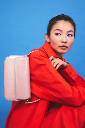 Dylan Kain The Baguette Patent Bag Fawn