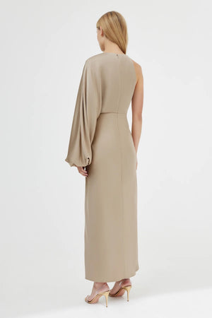 Significant Other Alessia One Shoulder Long Sleeve Dress | Latte