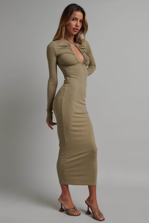 Bayse Brand Mardi Midi | Pale Khaki