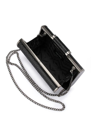 Olga Berg Inca Mesh Clutch | Black