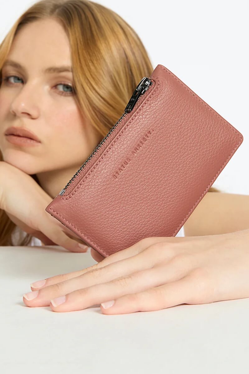 Status Anxiety Avoiding Things Wallet | Dusty Rose