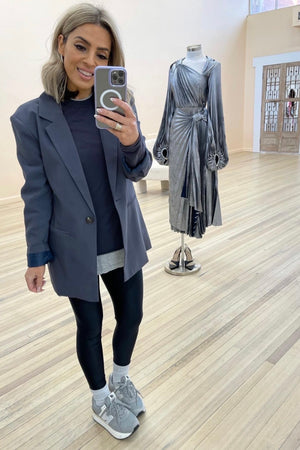Chosen By Fifi & Annie The Olga Oversized Blazer | Charcoal || BEST SELLER