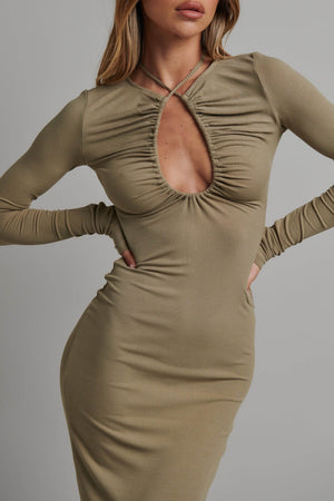 Bayse Brand Mardi Midi | Pale Khaki