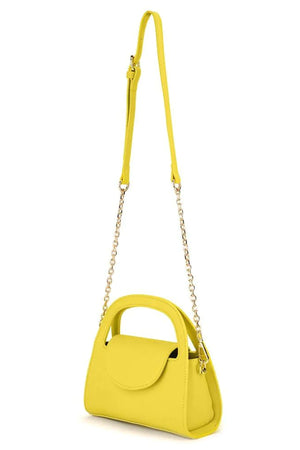 Olga Berg Ivy Curved Handle Bag | Chartreuse