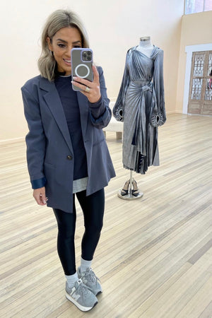 Chosen By Fifi & Annie The Olga Oversized Blazer | Charcoal || BEST SELLER