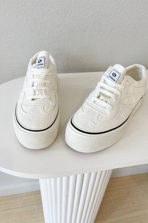 Superga 3041 Revolley Colorblock Platform | White Avorio