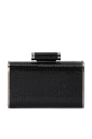 Olga Berg Inca Mesh Clutch | Black