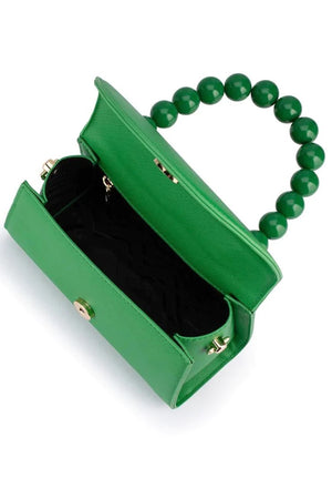 Olga Berg Wendy Acrylic Bead Bag | Green