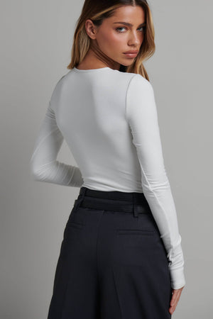 Bayse Brand Vallie Bodysuit | White