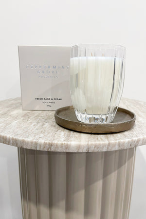 Peppermint Grove Soy Candle | Fresh Sage & Cedar