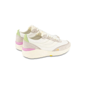 Superga 4089 Training 9TS Slim White Pink Vibrant Yellow