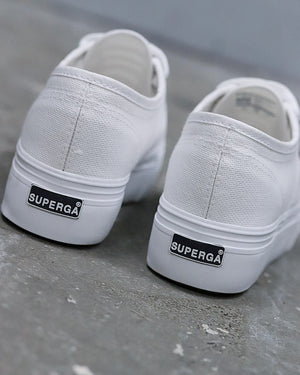 Superga 2790 White Canvas Full Platform BEST SELLER | RESTOCKED