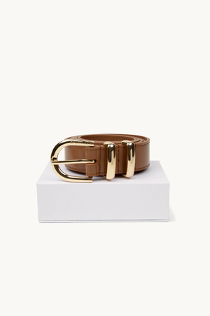 Dylan Kain The Tia Patent Belt Chocolate