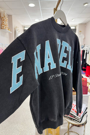 Ena Pelly Bold Logo Sweatshirt | Washed Black