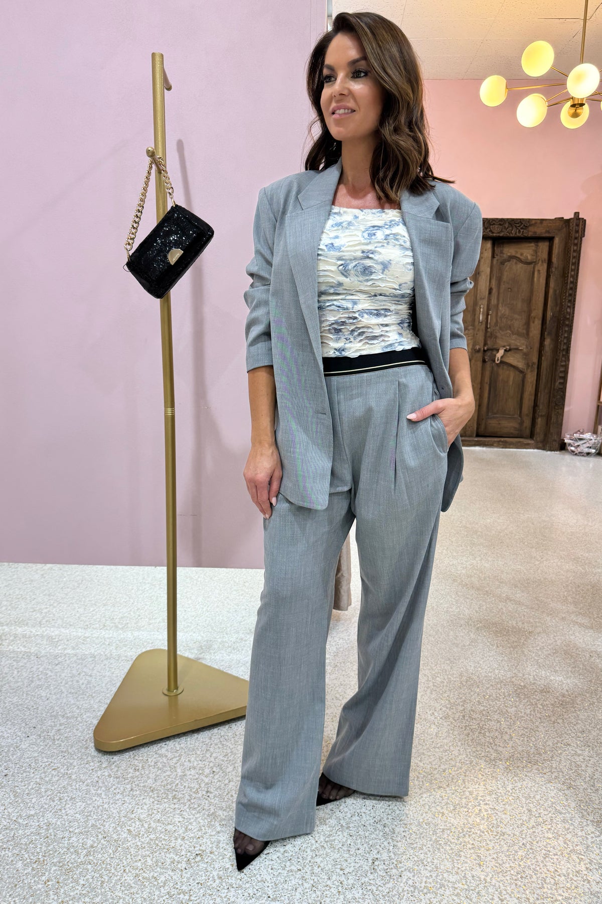 Bec + Bridge Jordin Blazer | Charcoal Weave