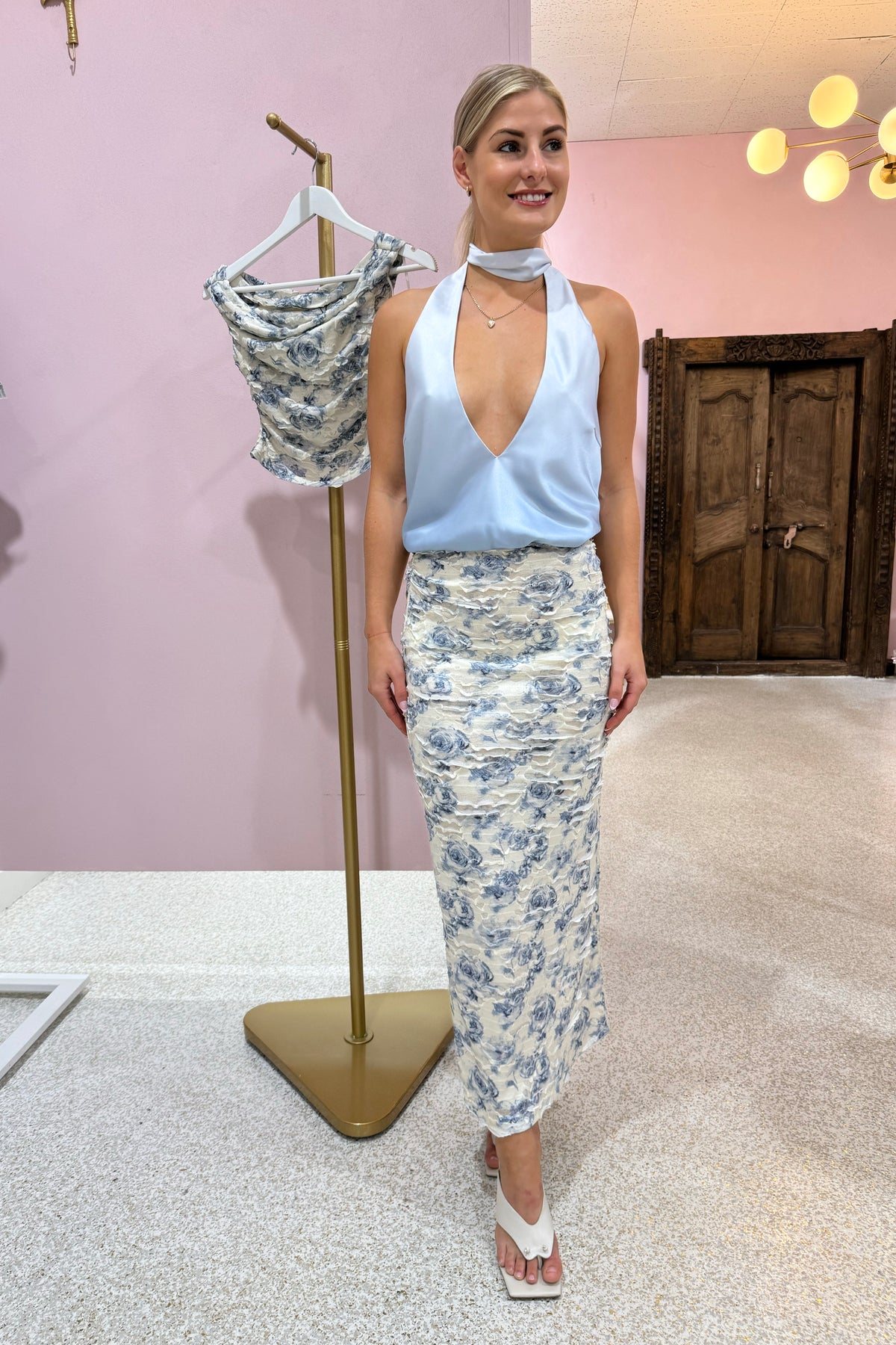 Hansen & Gretel Harper Halter Top | Ocean Spray