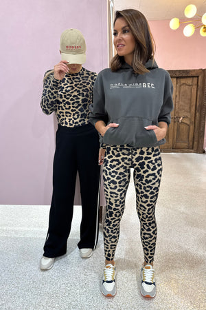 P.E Nation Foundation Long Sleeve Top | Leopard Print