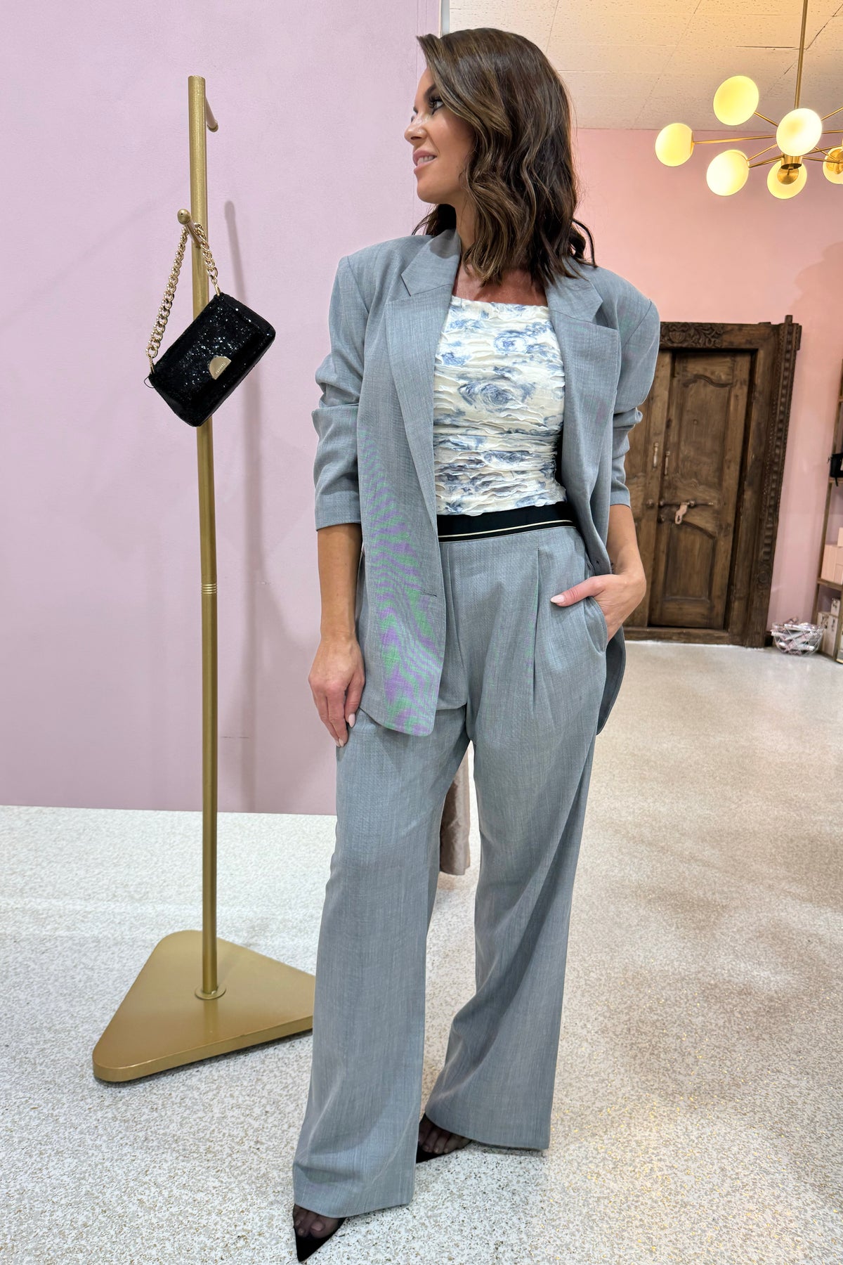 Bec + Bridge Jordin Blazer | Charcoal Weave