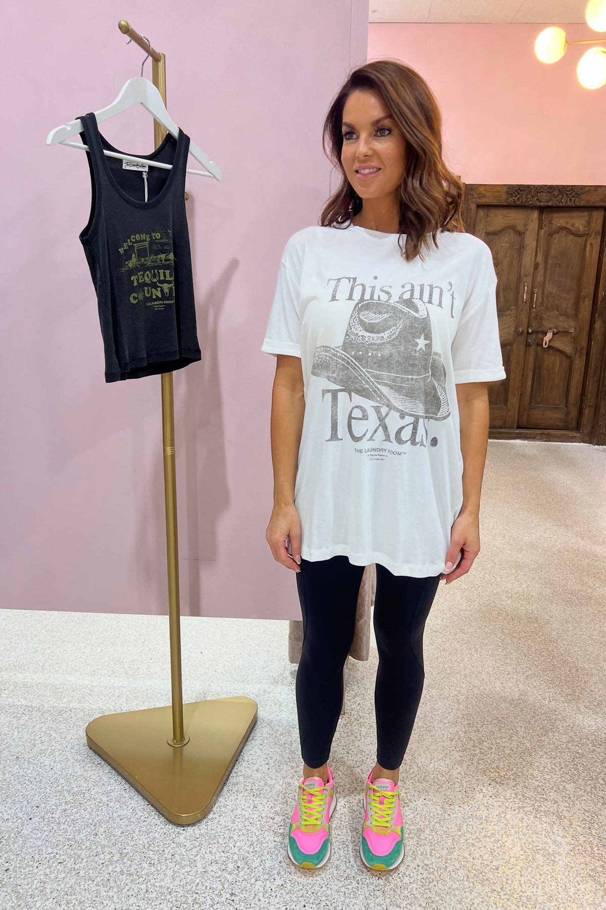 The Laundry Room This Aint't Texas Oversized Tee | White
