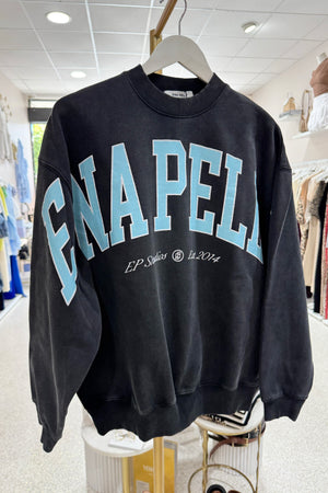 Ena Pelly Bold Logo Sweatshirt | Washed Black
