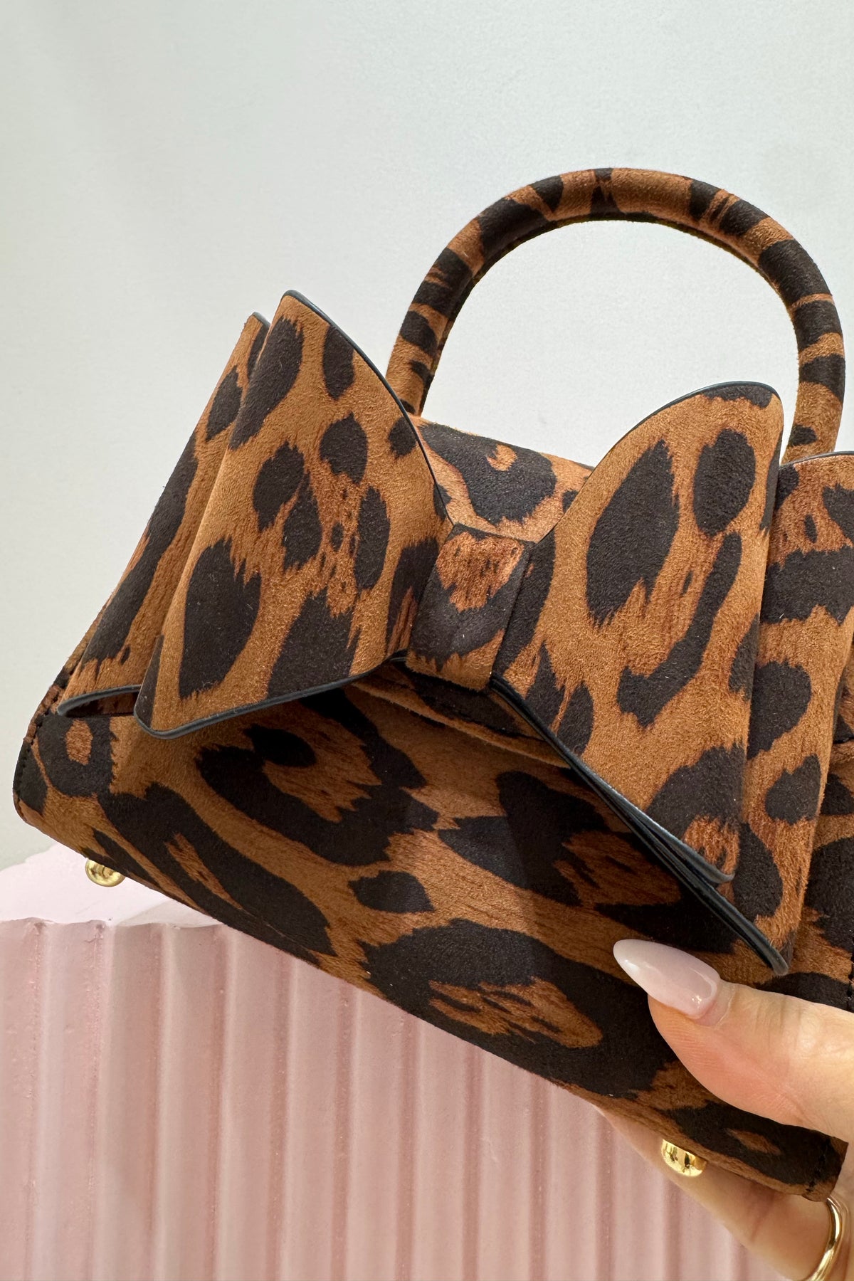 Olga Berg Kenendy Top Handle Bag | Leopard