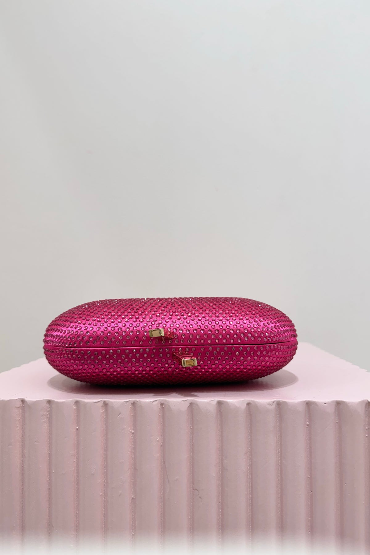 Olga Berg Melanie Hotfix Clutch | Fuchsia