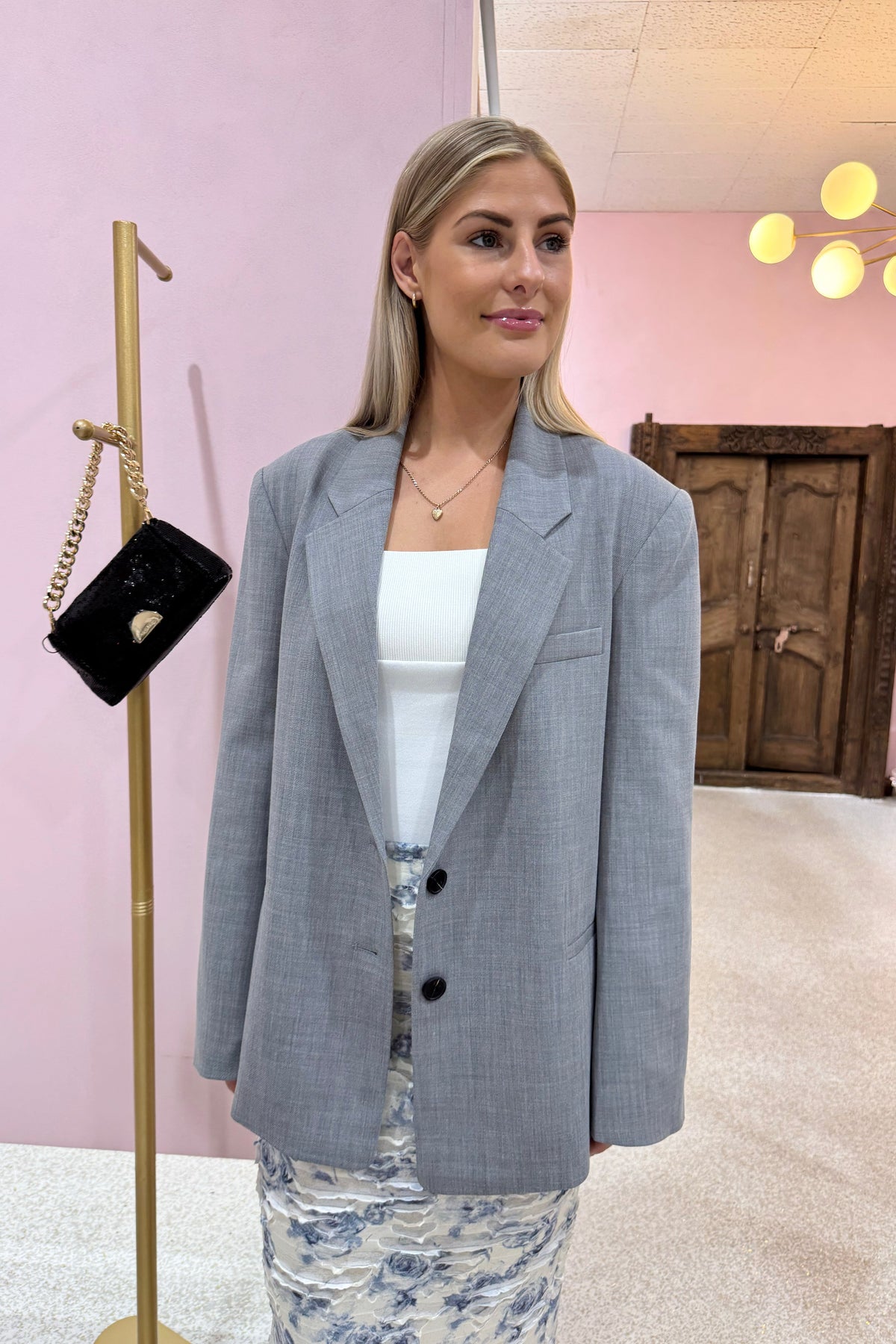 Bec + Bridge Jordin Blazer | Charcoal Weave