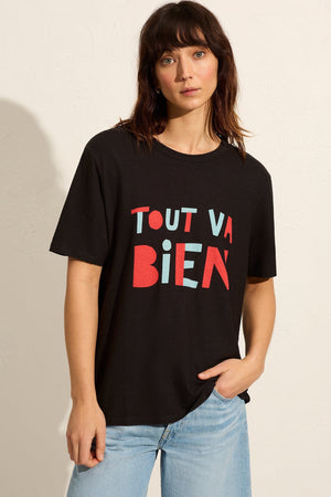 Auguste Everything Is Good Boyfriend Tee | Black