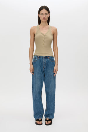C&M Camilla & Marc Nora Button Down Tank | Sepia