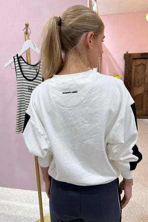 Araminta James Tokyo Sweatshirt | Warm White