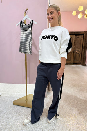 Araminta James Tokyo Sweatshirt | Warm White