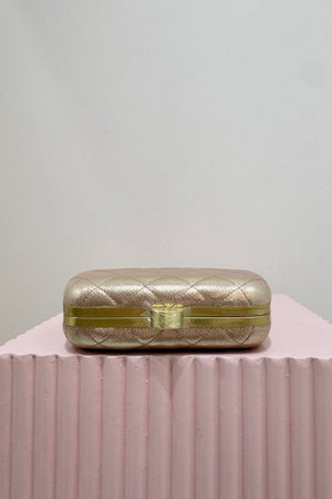 Olga Berg Zoey Quilted Clutch | Blush
