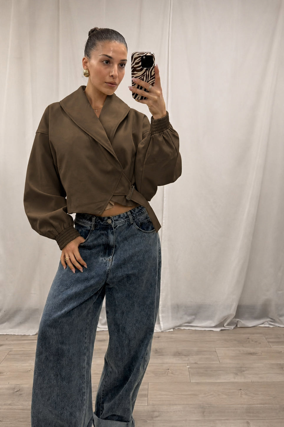 Chosen By Fifi & Annie The Claudia Cropped Trench | Chocolate