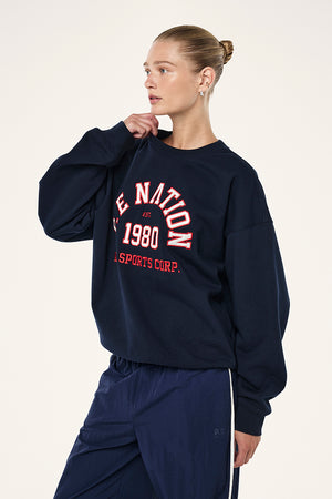 P.E Nation Backspin Sweat | Dark  Navy