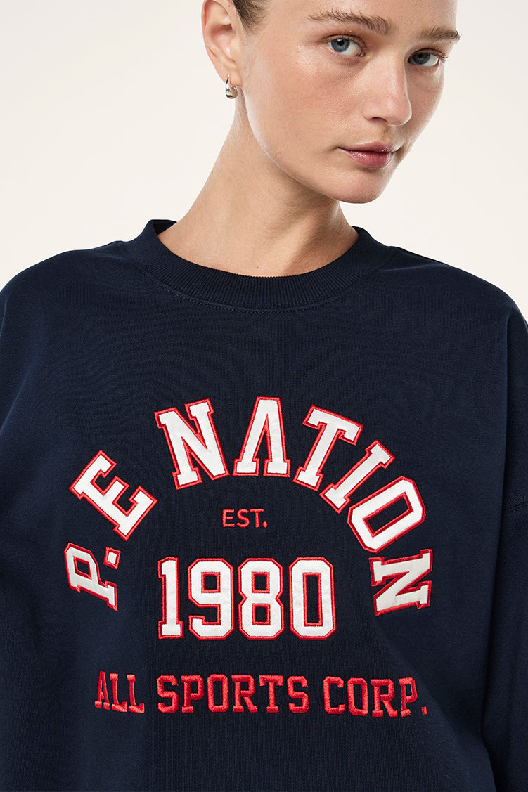 P.E Nation Backspin Sweat | Dark  Navy