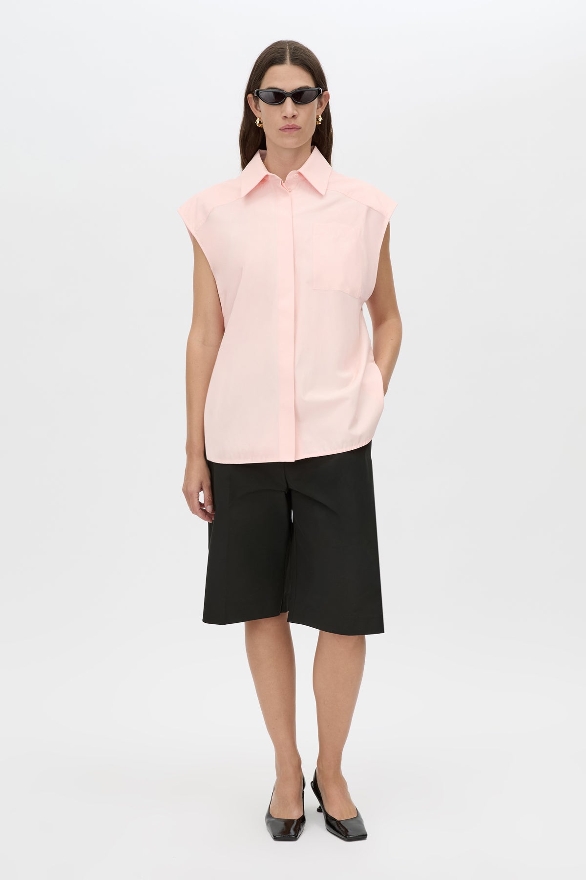 C&M Camilla & Marc Milo Sleeveless Shirt | Pink Salt