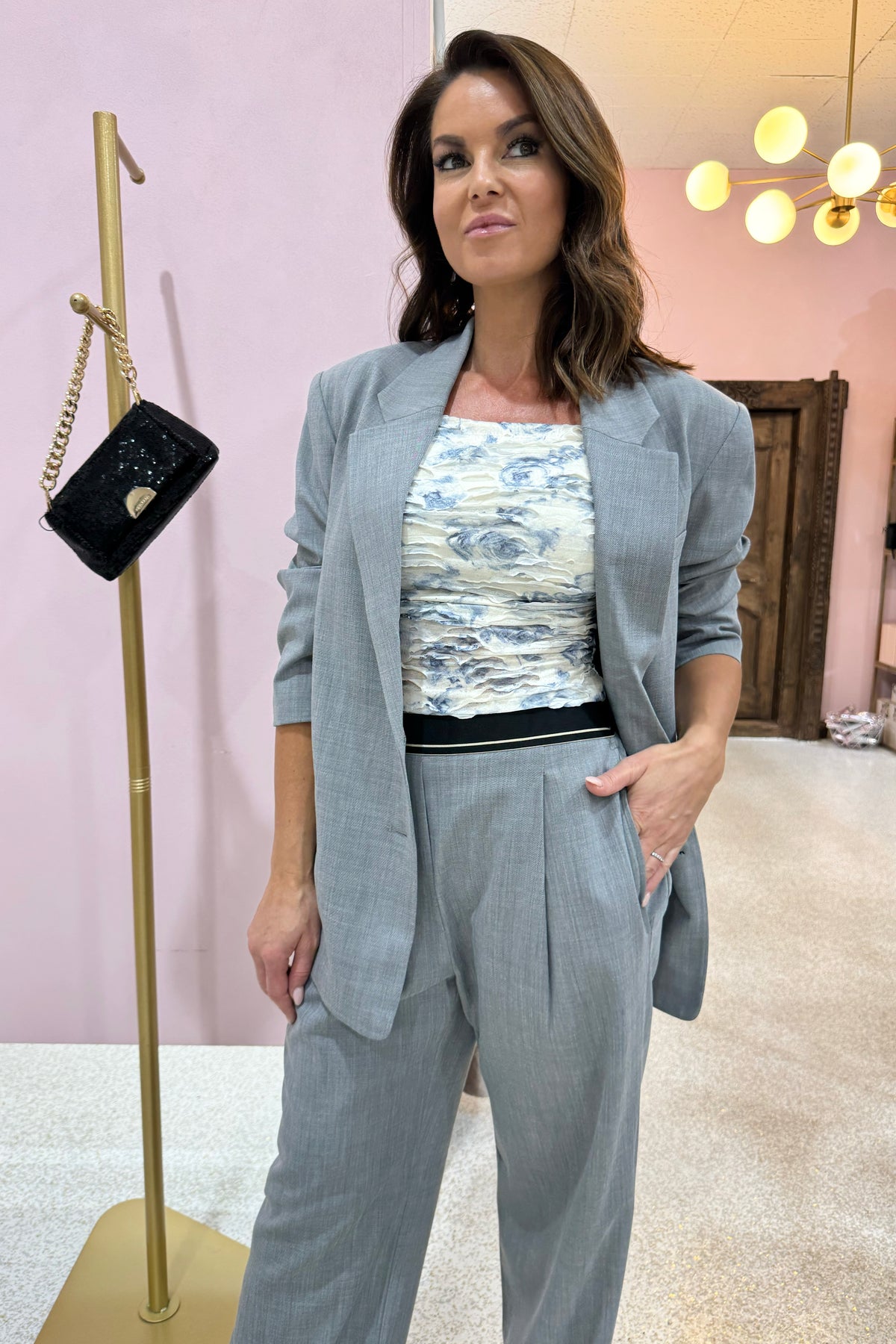 Bec + Bridge Jordin Blazer | Charcoal Weave