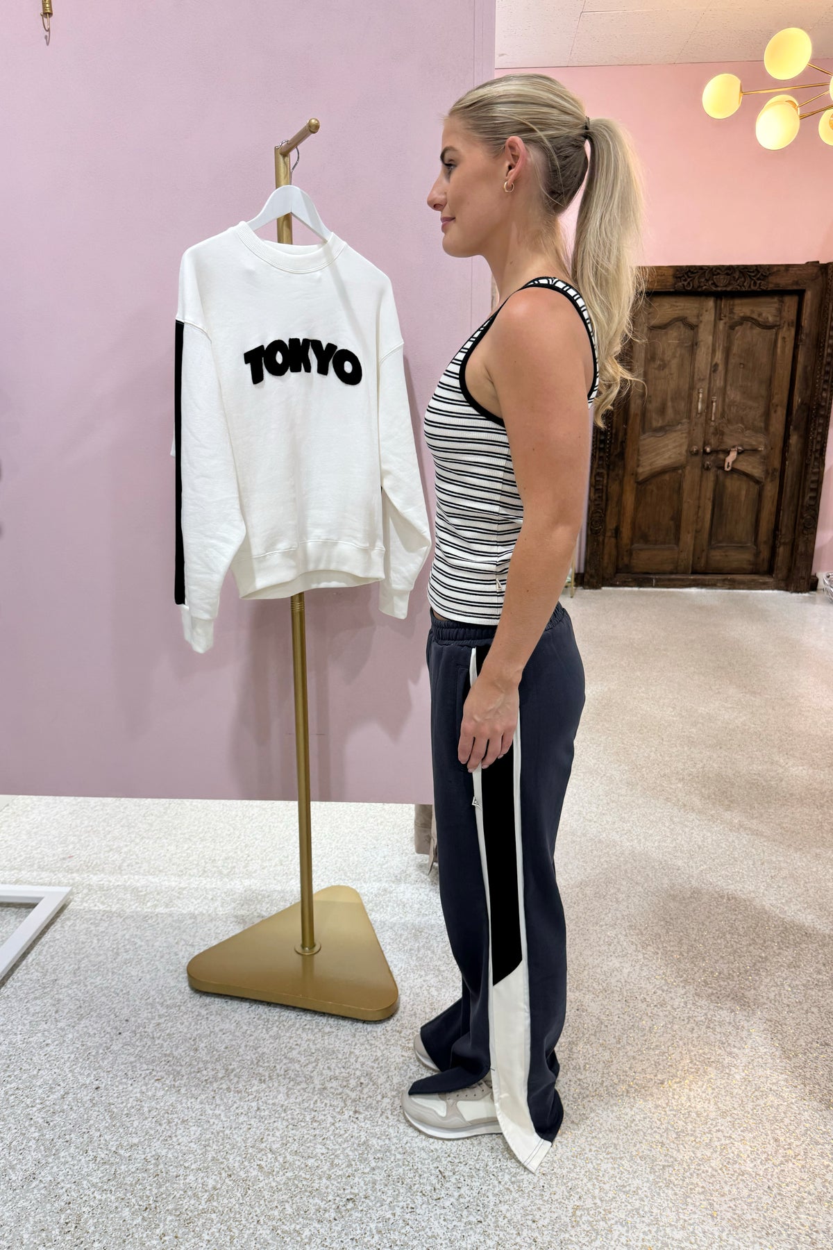 Araminta James Mio Tank | Noir Stripe