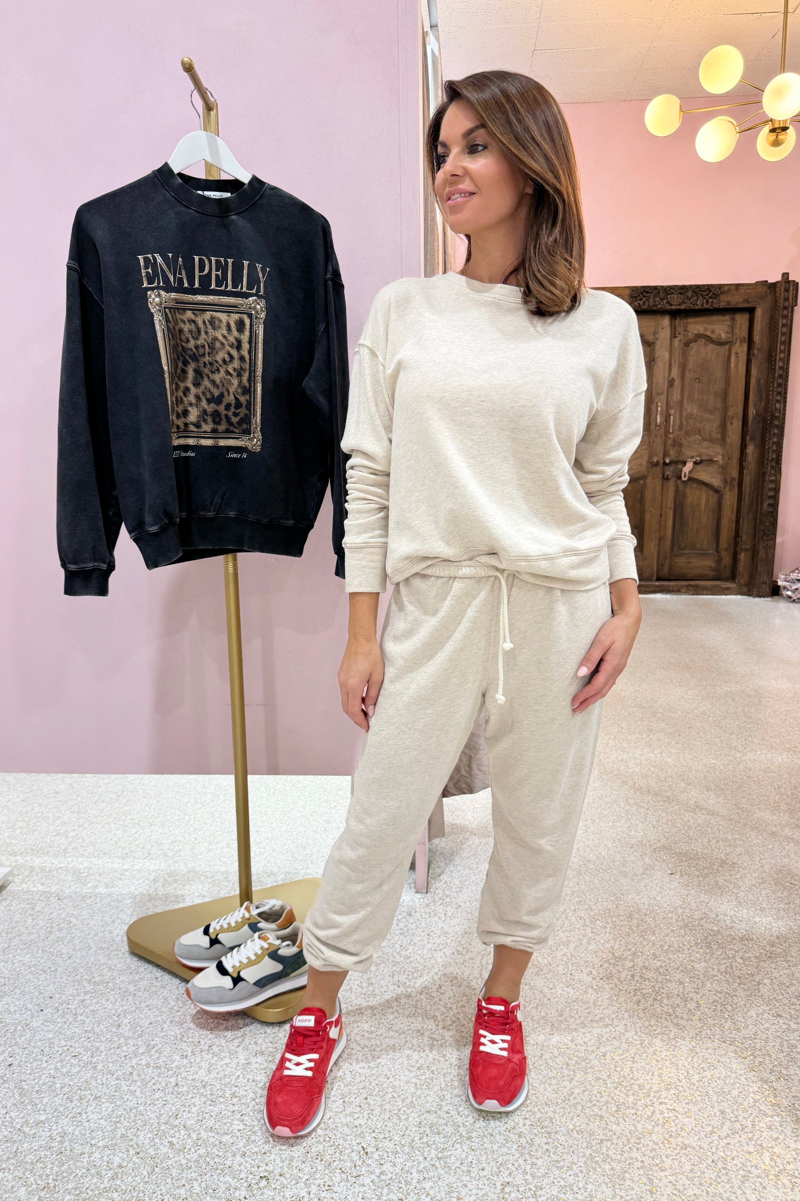 Perfect White Tee Johnny French Terry Sweatpant | Oatmeal