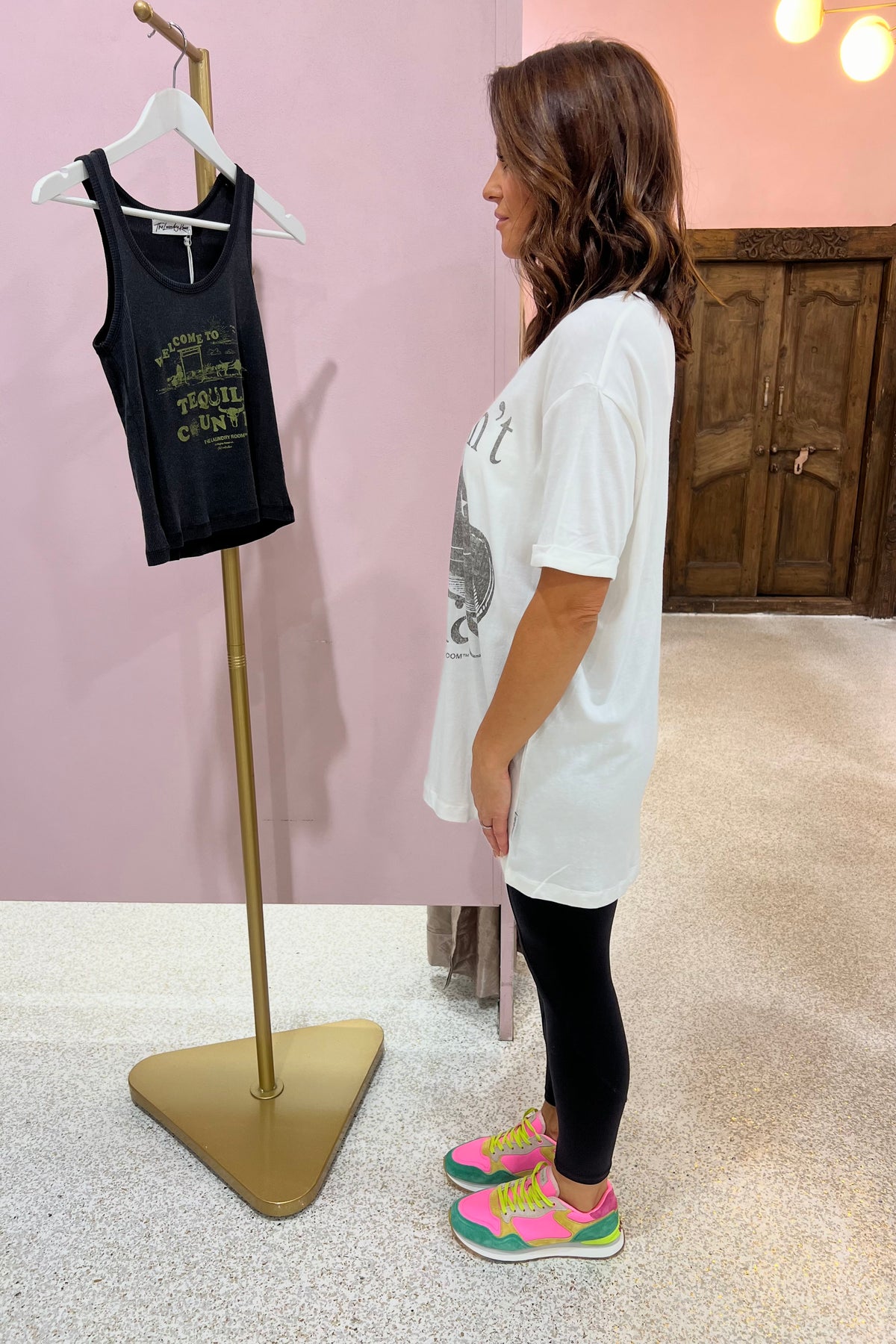 The Laundry Room This Aint't Texas Oversized Tee | White