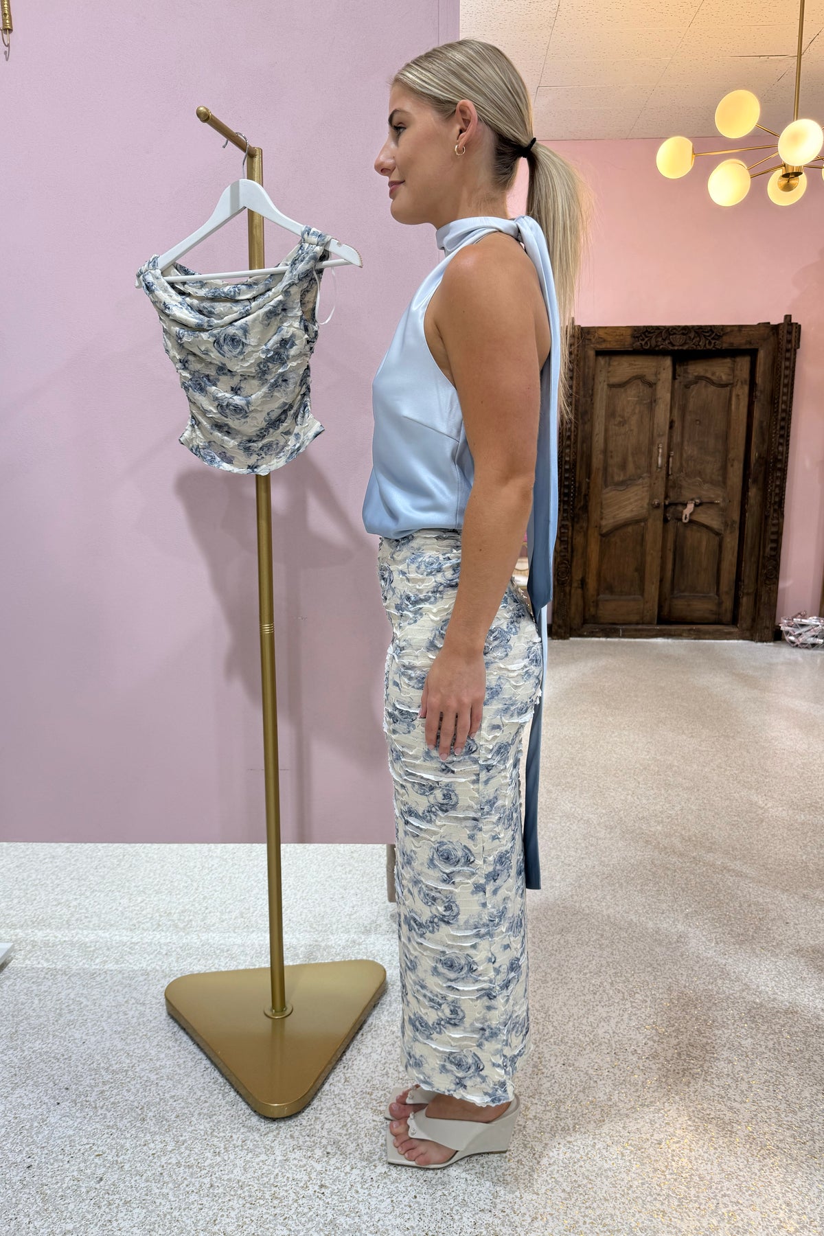 Hansen & Gretel Harper Halter Top | Ocean Spray