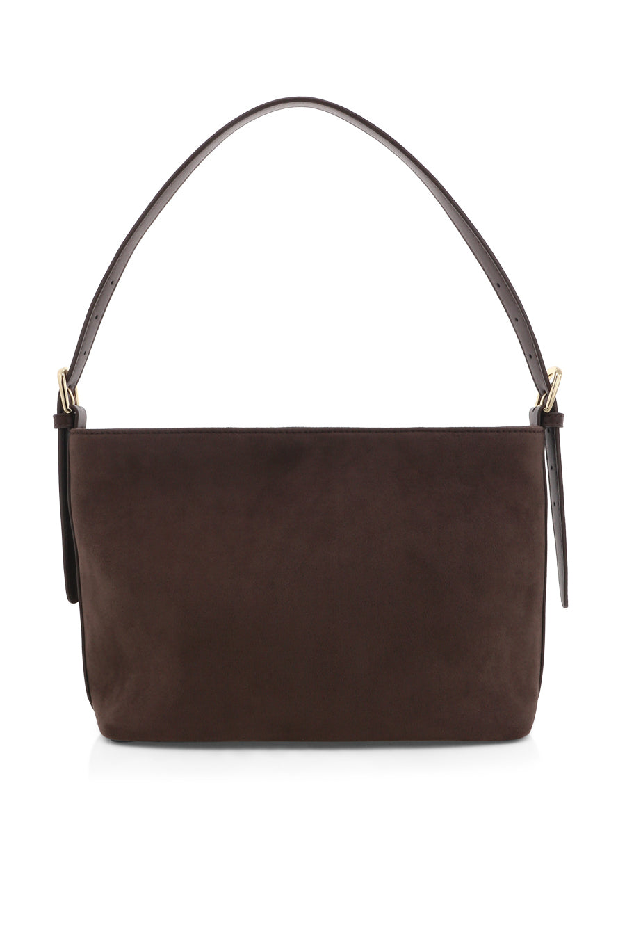 Billini Emerson Handle Bag | Dark Cacao Suede
