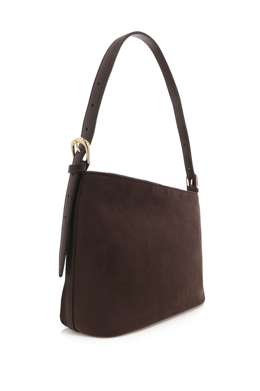 Billini Emerson Handle Bag | Dark Cacao Suede