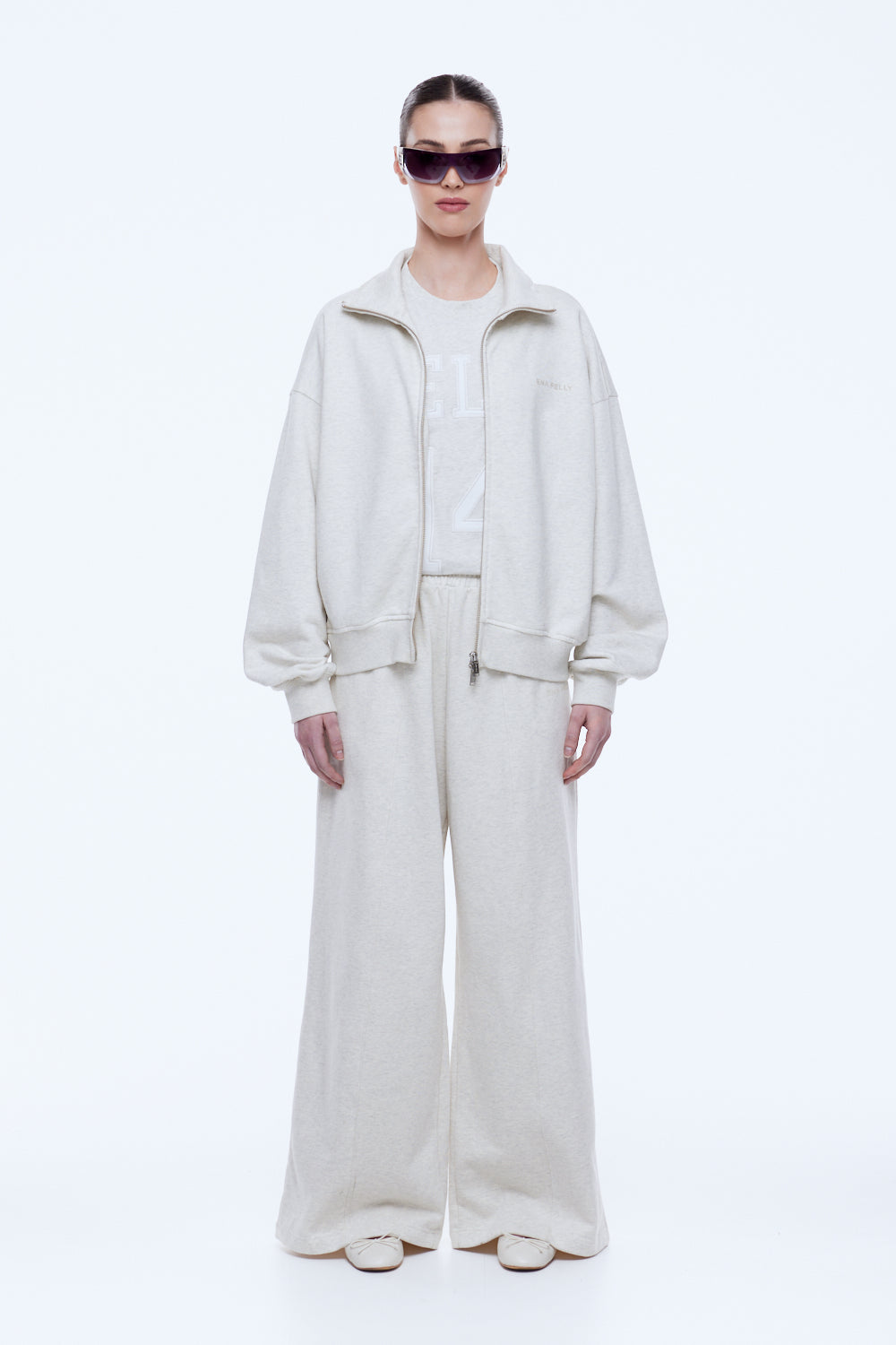 Ena Pelly Paris Terry Track Pant | Oat Marle