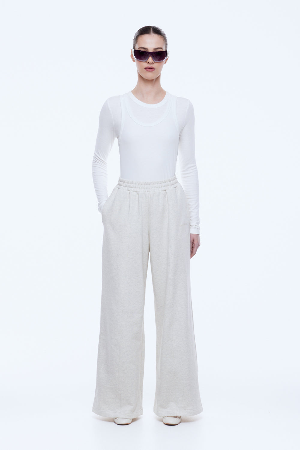Ena Pelly Paris Terry Track Pant | Oat Marle